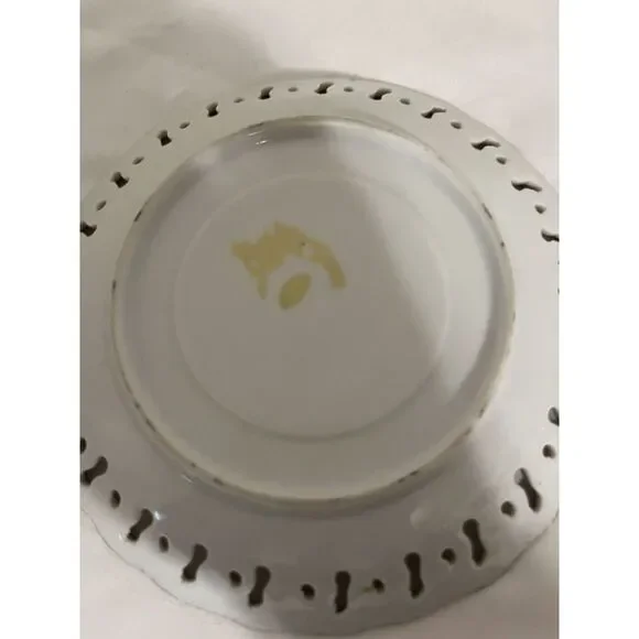 Vintage KPM Japan Lusterware Periwinkle Footed Tea Cup and‎ Saucer Luminous - Picture 7 of 7